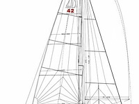 Elvstrom dehler 42 competition fcl epex grootsail 57.5 m2 16.9 x 5.80 - afbeelding 1 van  1