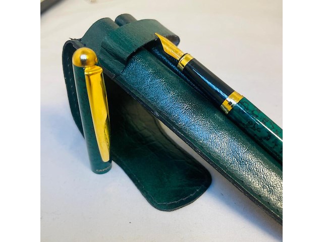 Elysee 22kt gouden clip en frills 3 micron marble green - afbeelding 3 van  5