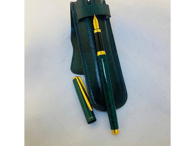 Elysee 22kt gouden clip en frills 3 micron marble green - afbeelding 4 van  5