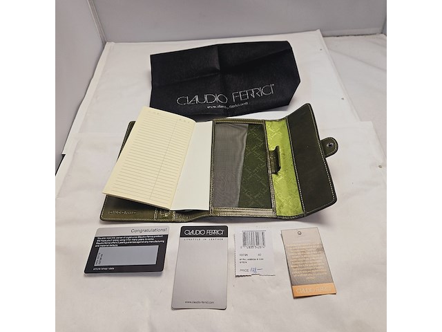 Elysee capitol 18kt gp balpen inclusief leren claudio ferrici notitieboek - afbeelding 10 van  11