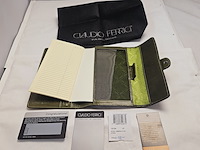 Elysee capitol 18kt gp balpen inclusief leren claudio ferrici notitieboek - afbeelding 10 van  11