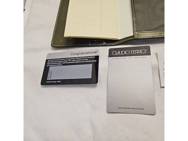 Elysee capitol 18kt gp balpen inclusief leren claudio ferrici notitieboek - afbeelding 4 van  12