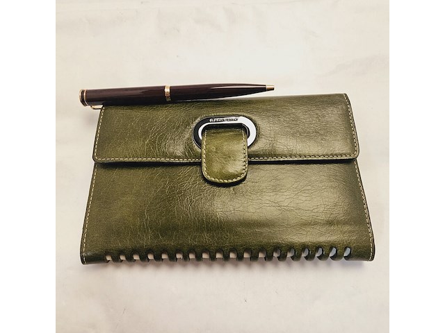 Elysee capitol 18kt gp balpen inclusief leren claudio ferrici notitieboek - afbeelding 1 van  12