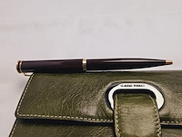 Elysee capitol 18kt gp balpen inclusief leren claudio ferrici notitieboek - afbeelding 5 van  12