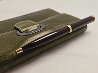 Elysee capitol 18kt gp balpen inclusief leren claudio ferrici notitieboek - afbeelding 7 van  12