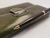 Elysee capitol 18kt gp balpen inclusief leren claudio ferrici notitieboek - afbeelding 8 van  12