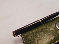 Elysee capitol 18kt gp balpen inclusief leren claudio ferrici notitieboek - afbeelding 8 van  12