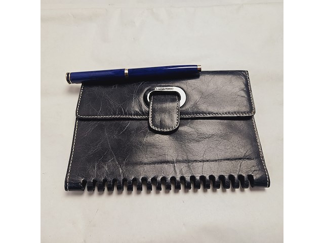 Elysee capitol 18kt gp vulpen inclusief leren claudio ferrici notitieboek - afbeelding 7 van  9