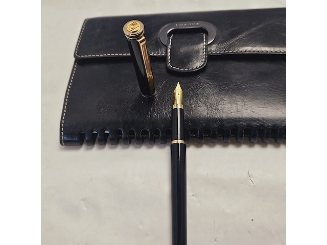 Elysee capitol 18kt gp vulpen inclusief leren claudio ferrici notitieboek - afbeelding 1 van  9