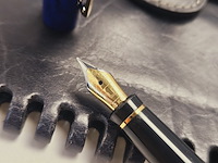 Elysee capitol 18kt gp vulpen inclusief leren claudio ferrici notitieboek - afbeelding 3 van  9