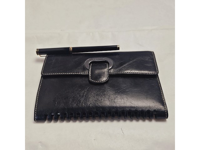 Elysee capitol 18kt gp vulpen inclusief leren claudio ferrici notitieboek - afbeelding 5 van  7