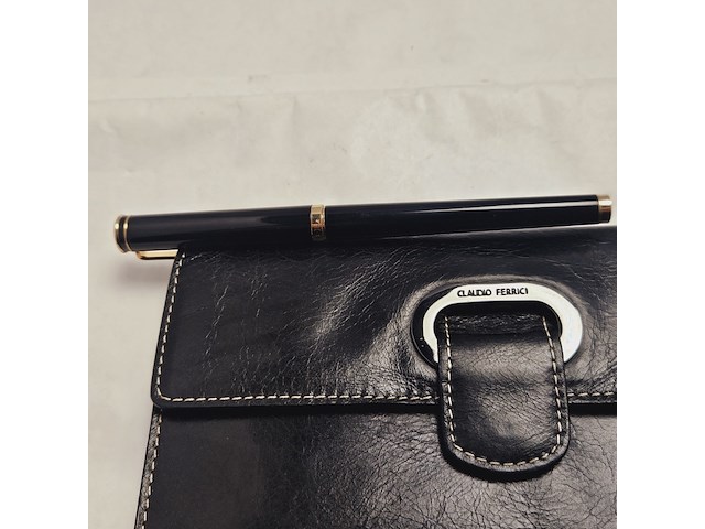 Elysee capitol 18kt gp vulpen inclusief leren claudio ferrici notitieboek - afbeelding 6 van  7