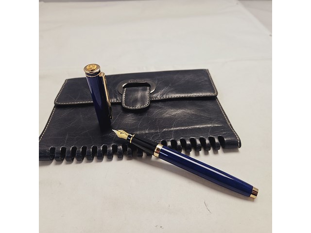 Elysee capitol 18kt gp vulpen inclusief leren claudio ferrici notitieboek - afbeelding 2 van  9
