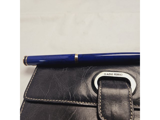 Elysee capitol 18kt gp vulpen inclusief leren claudio ferrici notitieboek - afbeelding 5 van  9