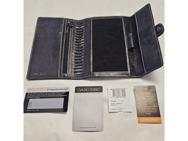 Elysee capitol 18kt gp vulpen inclusief leren claudio ferrici notitieboek - afbeelding 9 van  10