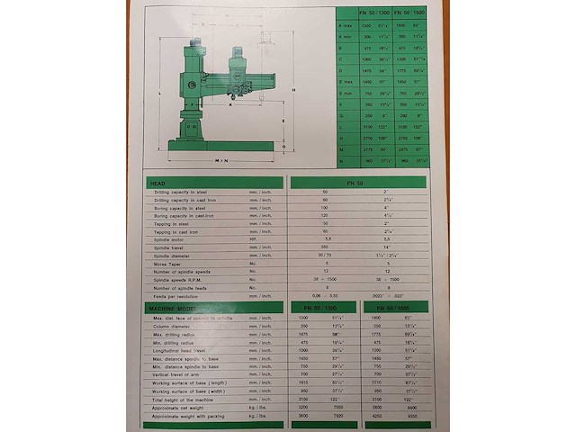 Ema - fn 50-1600 - radiaalboormachine - afbeelding 7 van  7