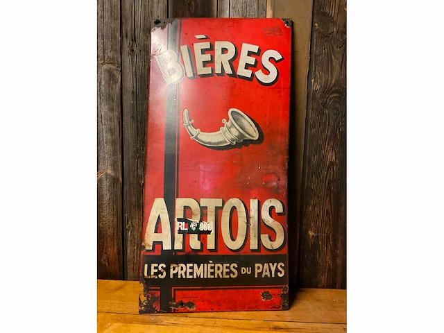 Emaille “bières artois” | horeca-/reclamebord - afbeelding 3 van  7