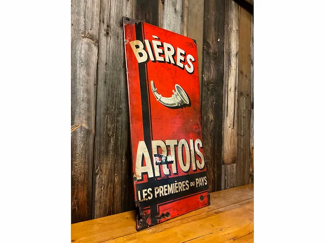 Emaille “bières artois” | horeca-/reclamebord - afbeelding 6 van  7