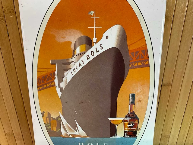 Emaille “bols” | oranje | horeca-/reclamebord - afbeelding 4 van  7