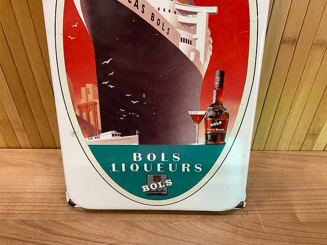 Emaille “bols” | rood | horeca-/reclamebord - afbeelding 6 van  7