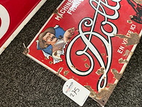 Emaille bord vintage dollé - afbeelding 3 van  5