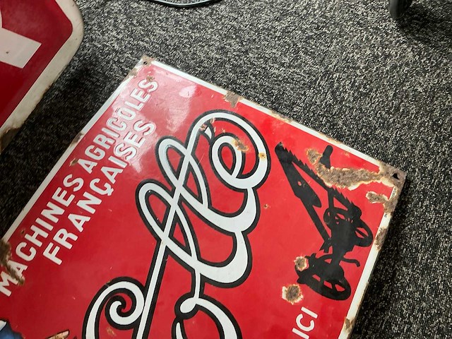 Emaille bord vintage dollé - afbeelding 4 van  5