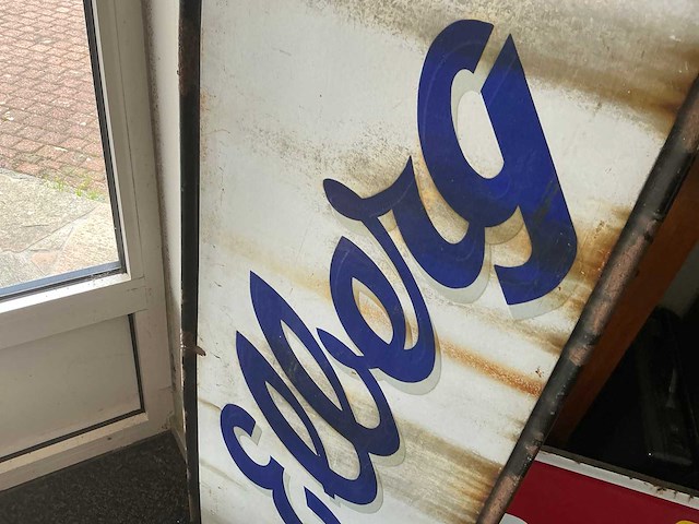 Emaille bord vintage elberg pils - afbeelding 4 van  8