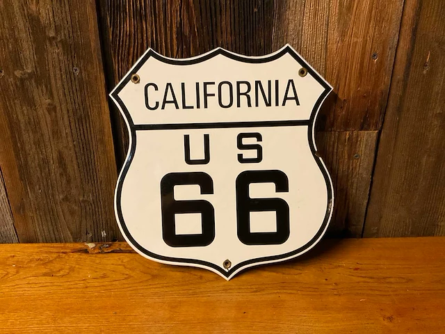 Emaille “california us 66” | horeca-/reclamebord - afbeelding 1 van  6