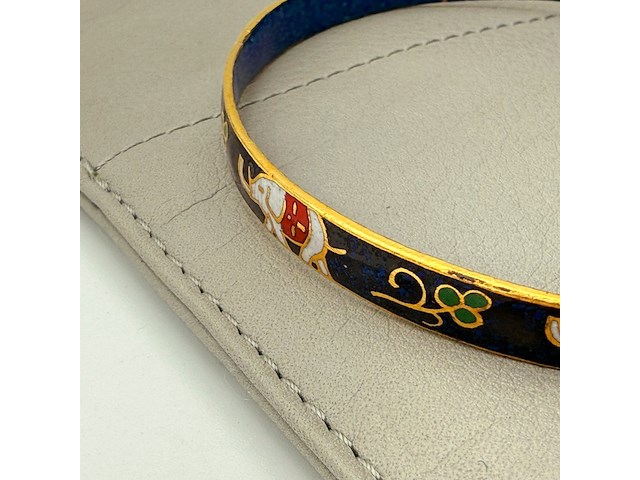 Emaille cloisonné armband met olifantenmotief - afbeelding 2 van  6