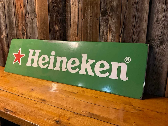 Emaille “heineken” | horeca-/reclamebord - afbeelding 1 van  4