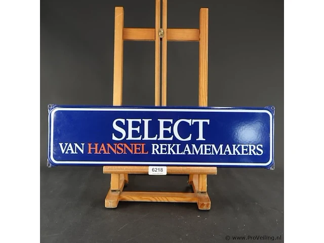Emaille reclamebord select van hanssnel reklamemakers - afbeelding 1 van  5