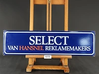 Emaille reclamebord select van hanssnel reklamemakers