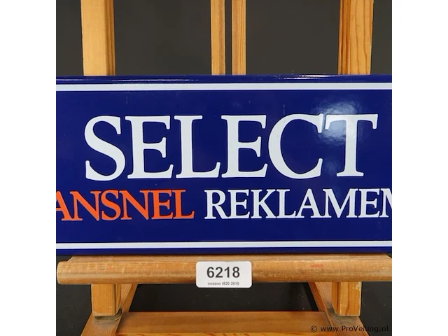 Emaille reclamebord select van hanssnel reklamemakers - afbeelding 3 van  5