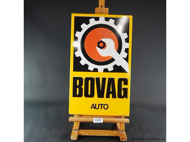 Emaille reclamebord van bovag auto - afbeelding 1 van  6