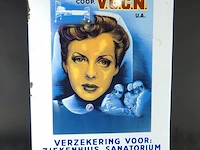 Emaille reclamebord van de coöperatieve vereniging voor ziekenkostenverzekering "v.g.c.n. u.a." - afbeelding 2 van  6