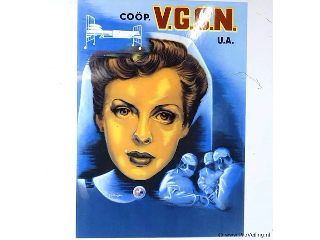 Emaille reclamebord van de coöperatieve vereniging voor ziekenkostenverzekering "v.g.c.n. u.a." - afbeelding 3 van  6