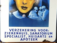 Emaille reclamebord van de coöperatieve vereniging voor ziekenkostenverzekering "v.g.c.n. u.a." - afbeelding 4 van  6