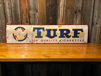 Emaille “turf – top quality cigarettes” 1953 | horeca-/reclamebord - afbeelding 2 van  6