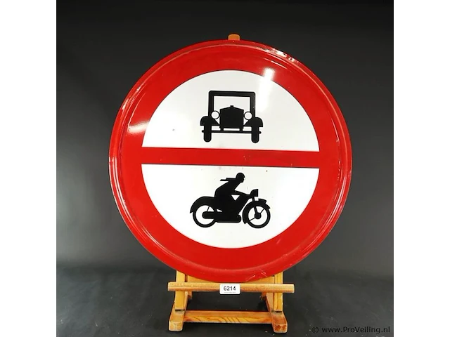 Emaille verkeersbord uit de jaren 40 of 50 - afbeelding 1 van  5