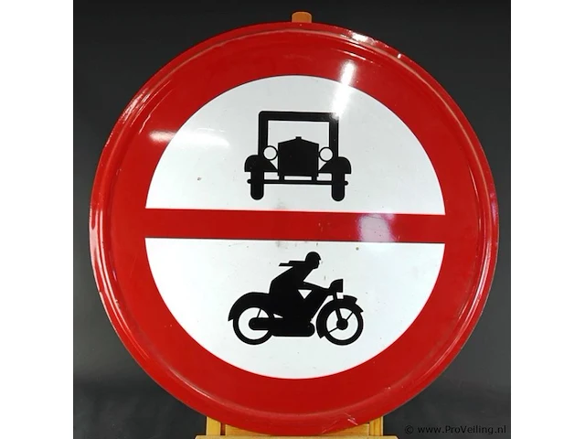 Emaille verkeersbord uit de jaren 40 of 50 - afbeelding 2 van  5