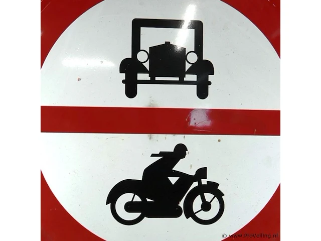 Emaille verkeersbord uit de jaren 40 of 50 - afbeelding 3 van  5
