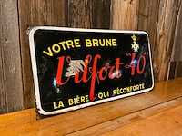 Emaille | “votre brune – vilfort ‘40’ – la bière qui réconforte” | horeca-/reclamebord - afbeelding 2 van  4