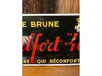 Emaille | “votre brune – vilfort ‘40’ – la bière qui réconforte” | horeca-/reclamebord - afbeelding 4 van  4