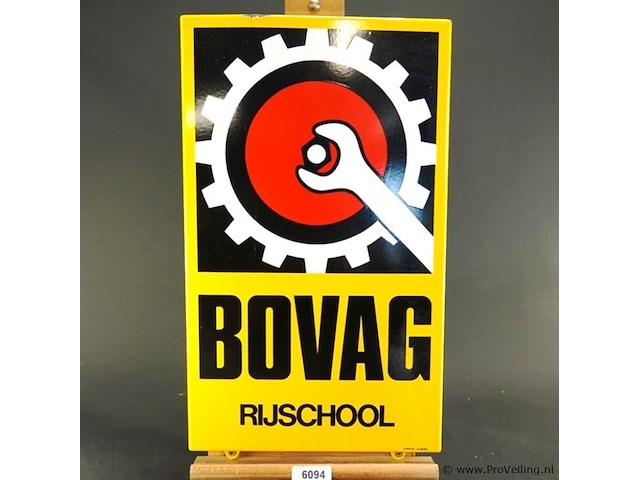 Emaillen bord bovag rijschool - afbeelding 1 van  5