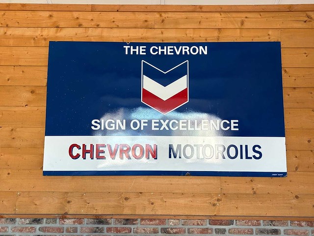 Emallie bord "chevron motoroils" - afbeelding 4 van  6