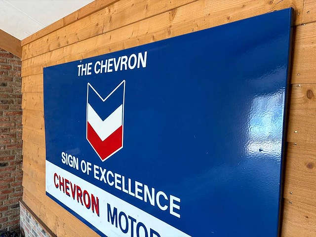 Emallie bord "chevron motoroils" - afbeelding 5 van  6