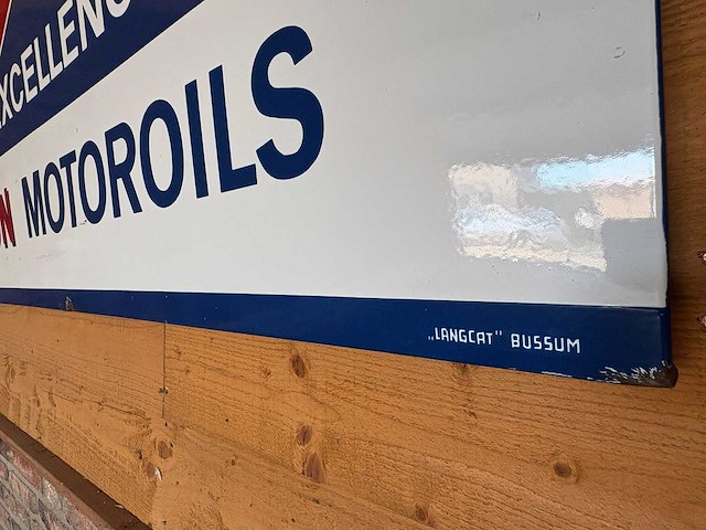 Emallie bord "chevron motoroils" - afbeelding 1 van  6