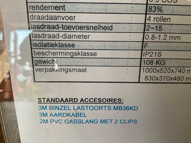 Emax 350i mig-mag lasapparaat - afbeelding 9 van  9