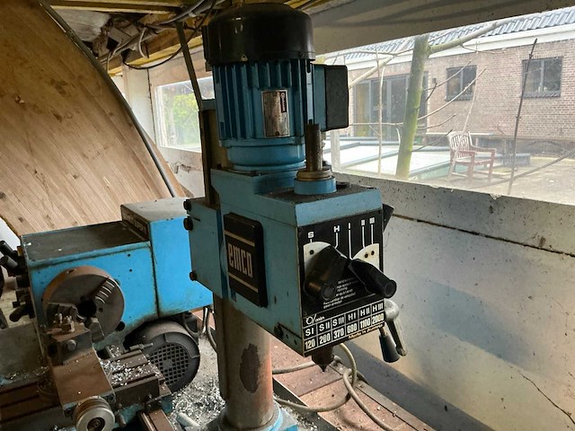 Emco maximat super 11 centerdraaibank met kolomboor hulpstuk - afbeelding 4 van  12