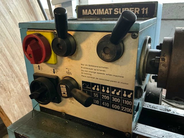 Emco maximat super 11 centerdraaibank met kolomboor hulpstuk - afbeelding 7 van  12